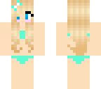 blue cute bikini girl