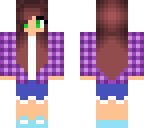brunette plaid girl