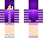 purple hair school girl