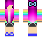 rainbow chibi -eye behind hair-