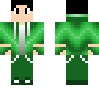 a boy with a emerald jacket