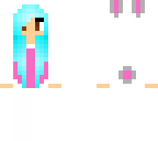 blue haired bunny onesie