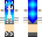 cute aqua kitty girl