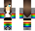 rainbowish jacket girl