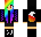 wolf girl rainbow