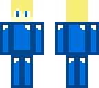 blonde boy in blue
