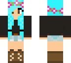 blue braided hair