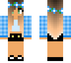 blue plaid girl