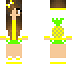 brown haired pineapple girl