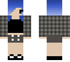 chibi 3- blue hair and checkered