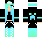 cool blue creeper girl