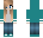 cyan hoodie tomboy girl
