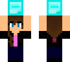 girl holding diamond block