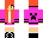 pink and black creeper jacket girl