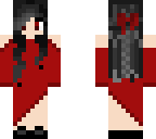 red goth girl