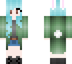 spring blue bunny girl