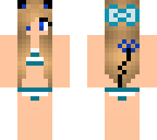 cat girl in swim suit