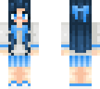 dark cyan hair school girl