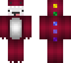 derpy panda in red dinosaur suit