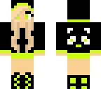 neon green panda girl