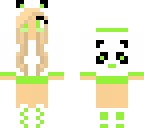 panda girl green