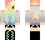 pastel girl with dragon hoodie
