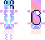 pastel rainbow wolf girl