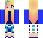 blue girl with fiery hair