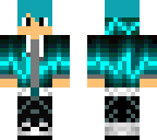 blue haired boy
