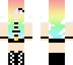 cute rainbow hair girl