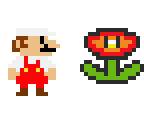 fire mario and plant