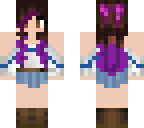 girl with purple tips