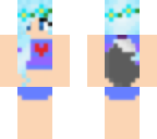 me in a bathing suit as a wolf