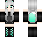 mint green wolf girl edit