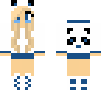 panda girl navy blue