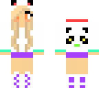 panda girl rainbow