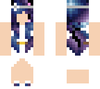 white dressed galaxy cat chibi girl