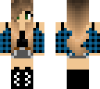 blue plaid girl