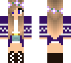 girl in purple cardigan