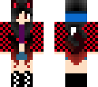 girl with black to red hair