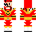 red ranger with broken helmet
