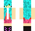 blue haired girl