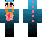 cute blue dinosaur girl improved