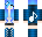 cute blue music girl