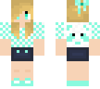 cute blue panda girl skin