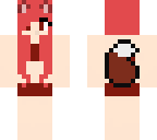 cute red wolf in a bathing suit