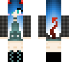 kawaii blue devil girl