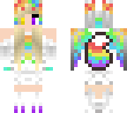 rainbow dragon wolf girl