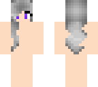 grey hair skin base purple eyes