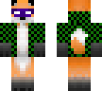 masked green hoodie fox